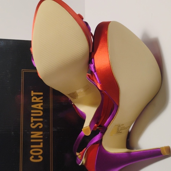 Colin Stuart Elegant Purple and Orange Women's Heels New In Box Sz 7B Stiletto! - Picture 6 of 10